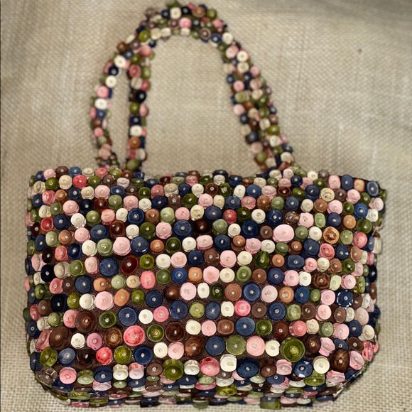 Vintage handbag with tribal beads Chista New York - Picture 3 of 3